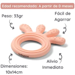 Pulpito Mordedor Texturas De Silicona Rosa