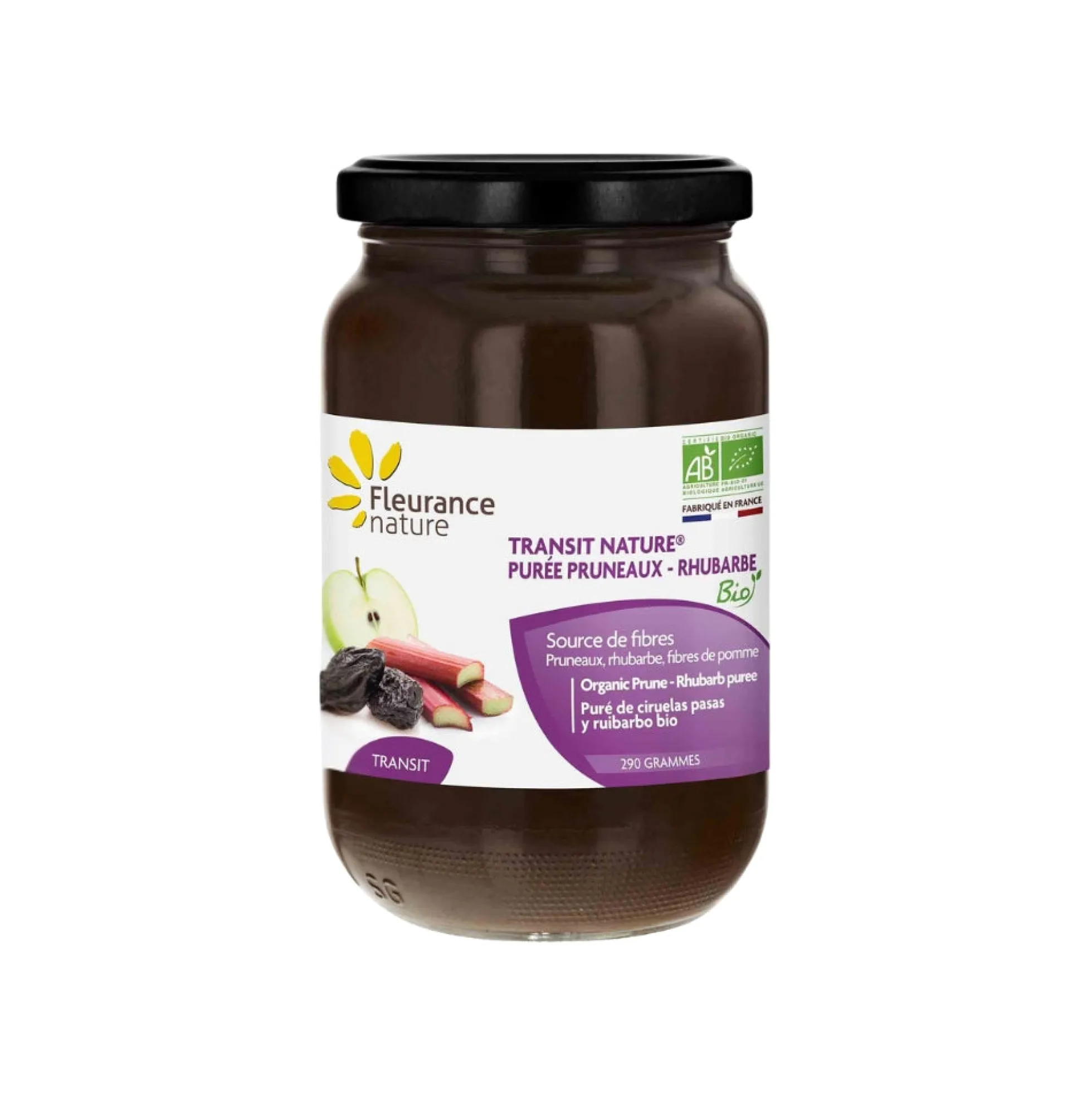 Puré De Ciruelas Pasas Ruibarbo Eco Fleurance Nature 290g
