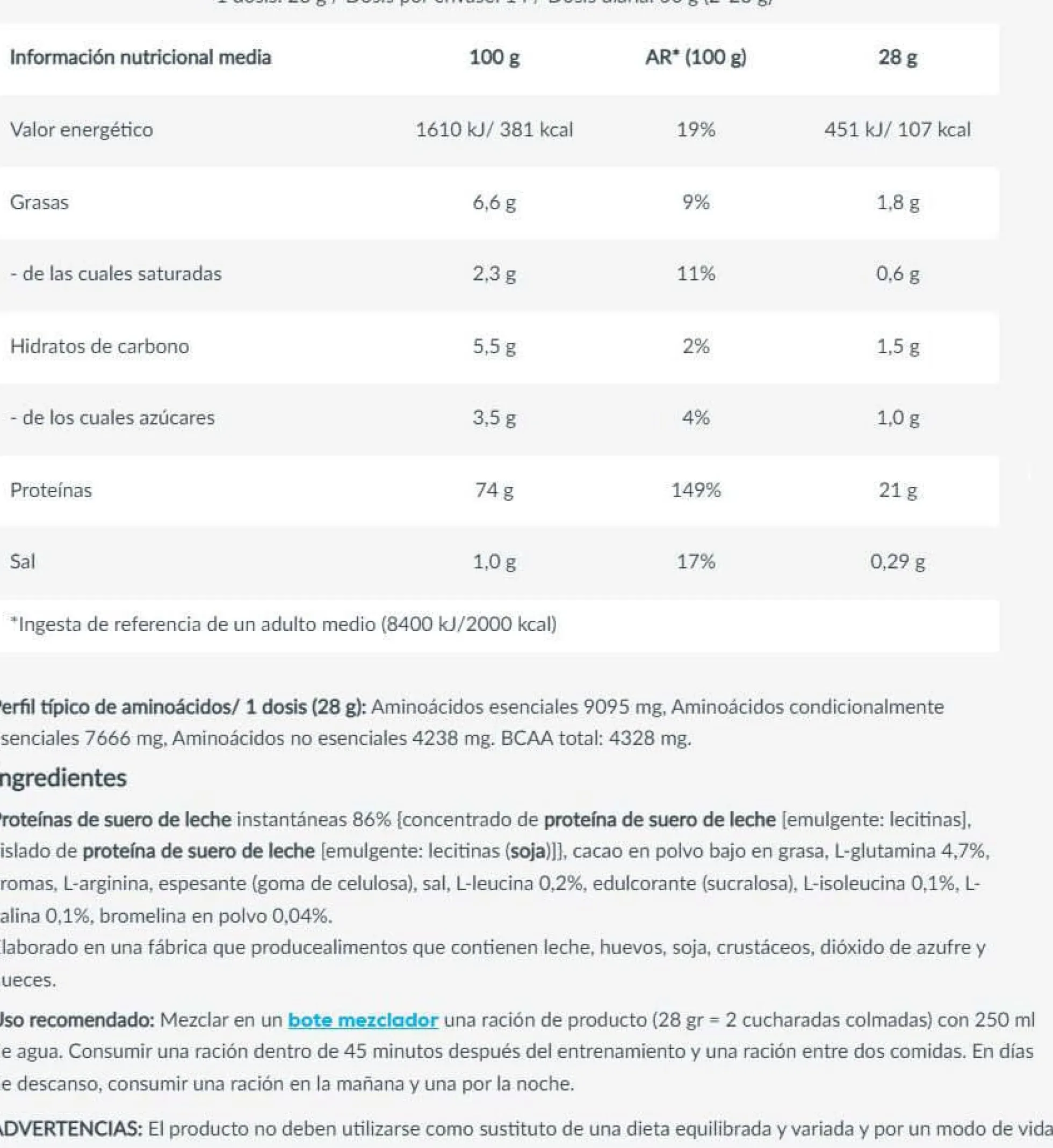 100% Pure Whey - 400g - Chocolate Y Coco - Proteina De Suero Whey - Biotech Usa