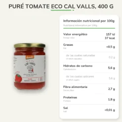Puré tomate ECO Cal Valls, 400 g