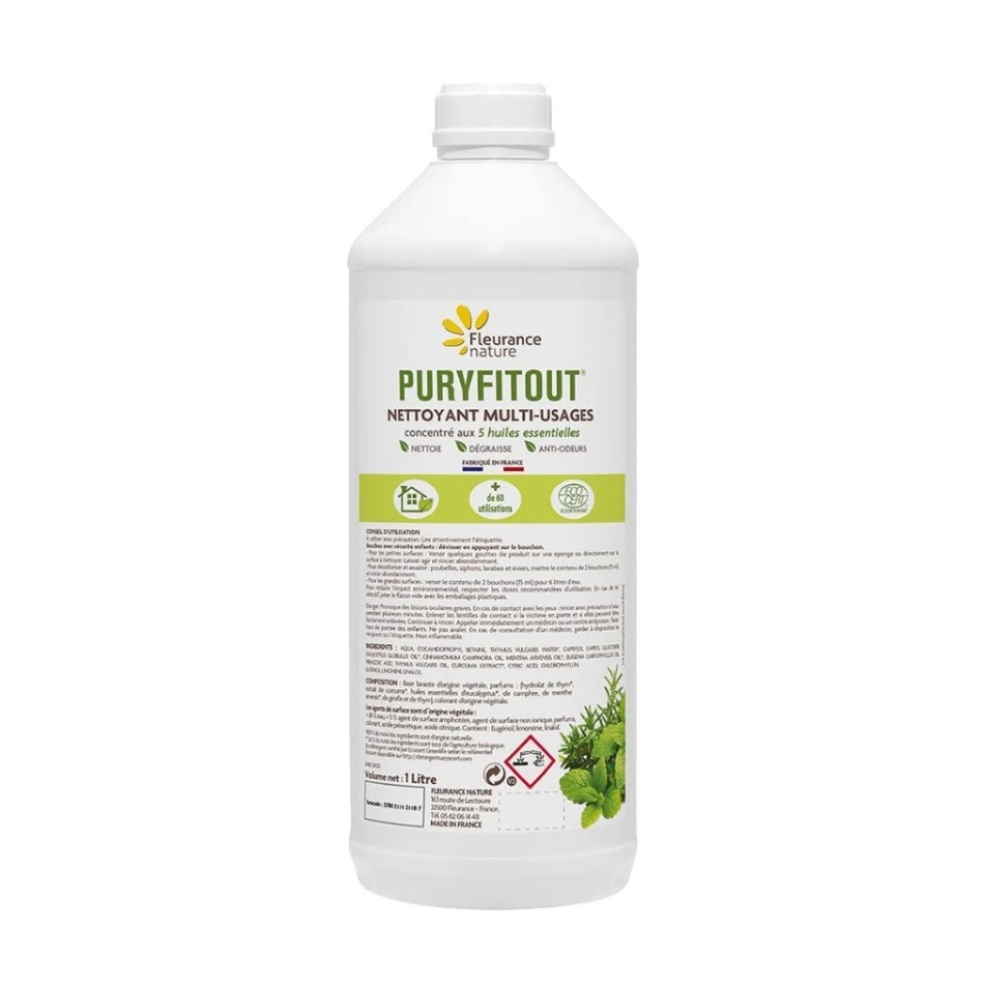 Puryfitout Detergente Ecológico Eco Fleurance Nature 1l