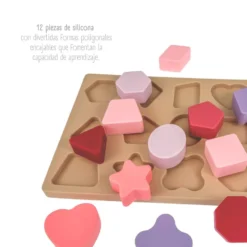 Puzzle Sensorial Para Bebé De Silicona Orgánica Althea Living Multicolor