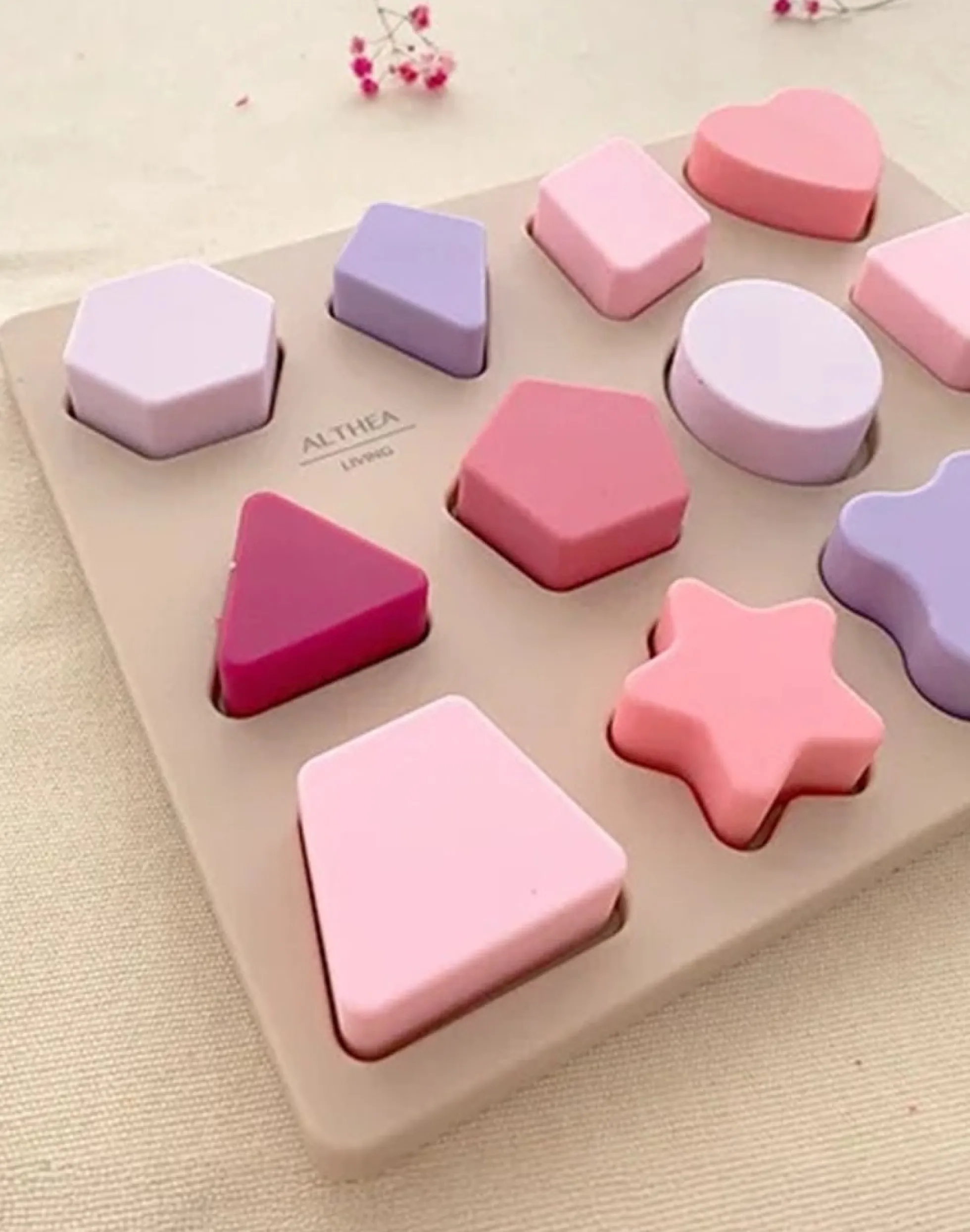 Puzzle Sensorial Para Bebé De Silicona Orgánica Althea Living Multicolor