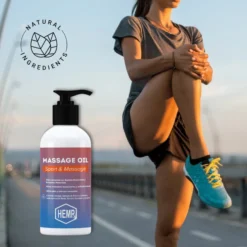QKnatur - Aceite De Cáñamo Con Extracto De Arnica Para Masaje - 250ml - Para Dolores Musculares