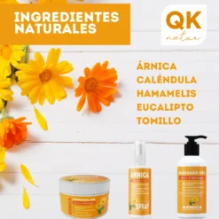 QKnatur - Arnica Spray Con Extracto De Garra Del Diablo (harpagofito) 100ml. - Efecto Frío. Dolor Muscular