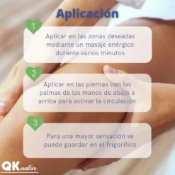 Qknatur - Gel Efecto Frío Para Pies Y Piernas Cansadas, Hinchadas O Con Varices - 500 Ml - Antiinflamatorio Y Relajante