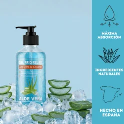 QKnatur - Gel Frio Aloe Vera De Canarias Bio - Extracto De Arnica Y Calendula. Alivia Las Piernas Cansadas 250 Ml