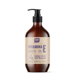 Qknatur - Vitamina E Aceite 250 Ml - Natural - Antioxidante Y Antiedad Para Cara, Piel, Cabello Y Uñas