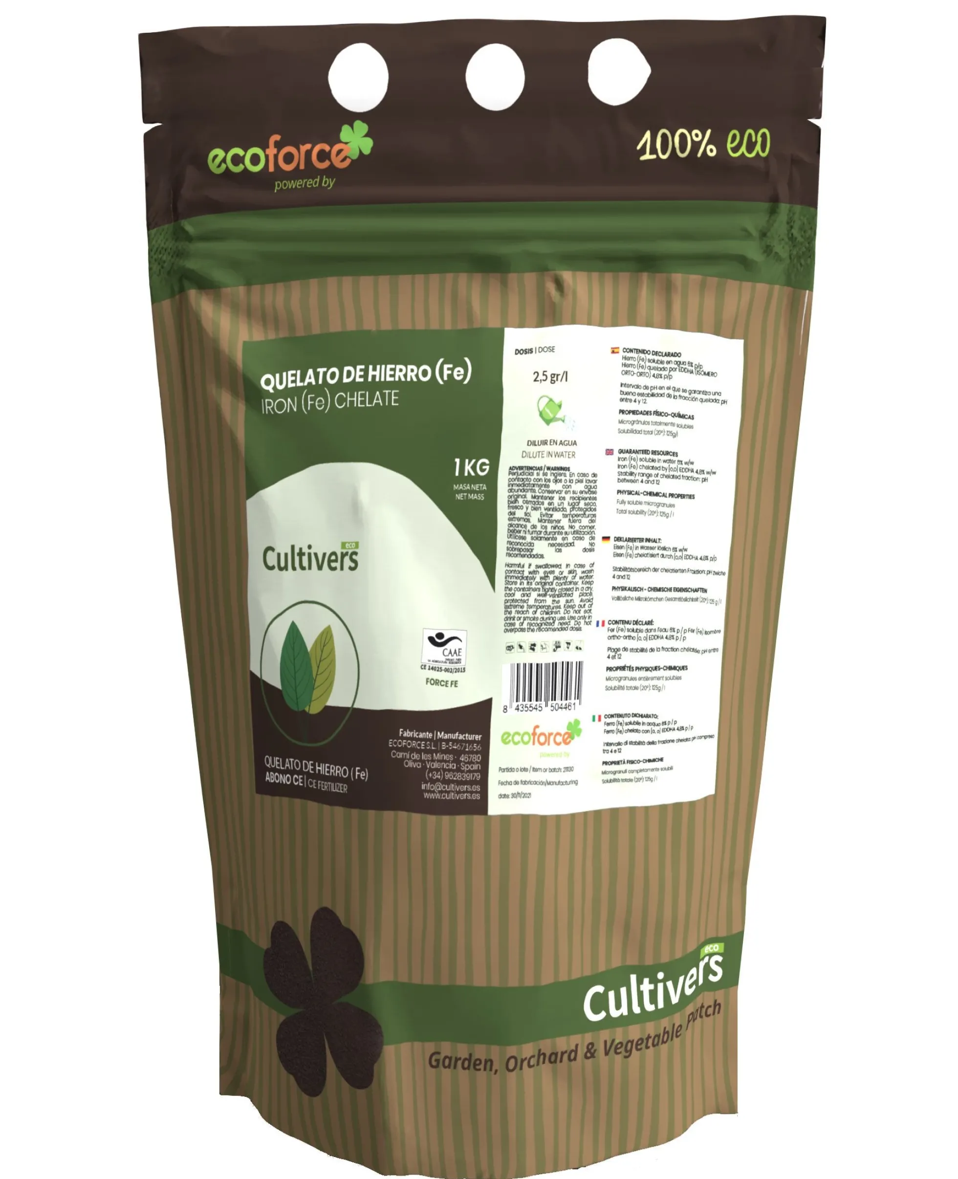 Quelato De Hierro Cultivers 500 G