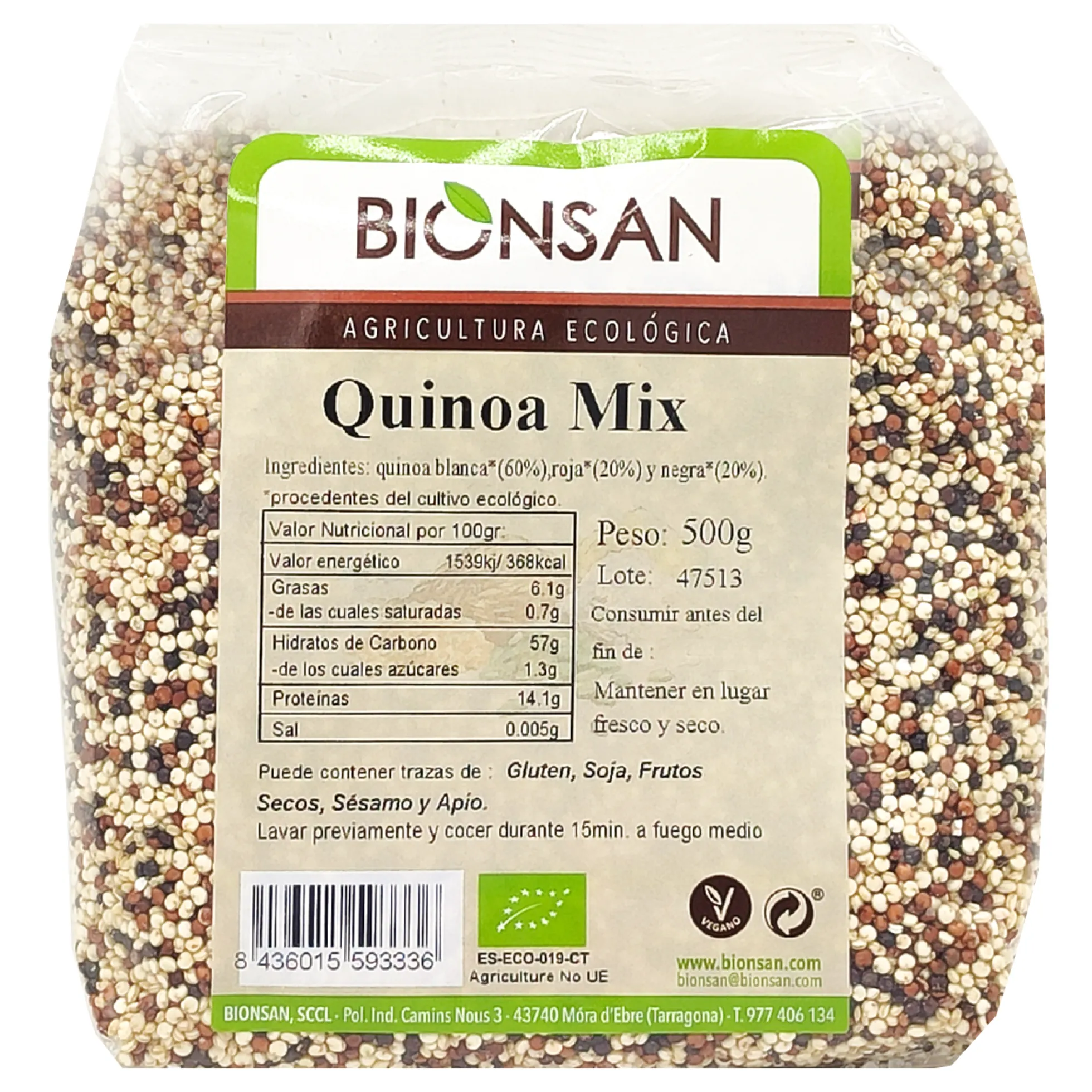 Quinoa Mix Ecológica Eco Bionsan 500gr