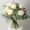 Ramo 3 Rosas Blancas Eternas - Flores Secas Y Preservadas