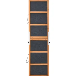 Rampa Para Perros Madera Maciza De Abeto Gris 120x30 Cm