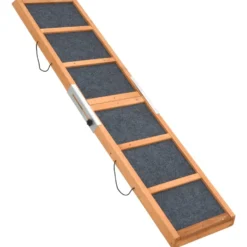 Rampa Para Perros Madera Maciza De Abeto Gris 120x30 Cm