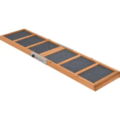 Rampa Para Perros Madera Maciza De Abeto Gris 120x30 Cm