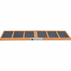 Rampa Para Perros Madera Maciza De Abeto Gris 120x30 Cm