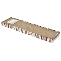 Rascador De Cartón Básico Para Gato 45x11cm Marca Wuapu, Con Hierba Catnip Atrayente