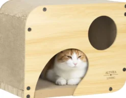 Rascador Para Gatos Carabela Nido Con Túnel Integrado 3 En 1 Althea Living 34x44x25cm