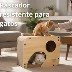 Rascador Para Gatos Carabela Nido Con Túnel Integrado 3 En 1 Althea Living 34x44x25cm