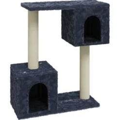 Rascador Para Gatos Con Postes De Sisal Gris Oscuro 60 Cm