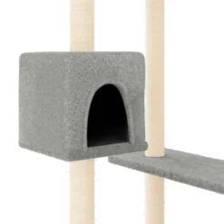 Rascador Para Gatos Con Postes Gris Claro 82 Cm