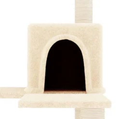 Rascador Para Gatos Con Postes De Sisal Crema 153 Cm