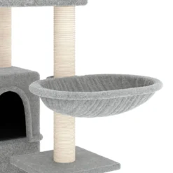 Rascador Para Gatos Con Postes De Sisal Gris Claro 175 Cm