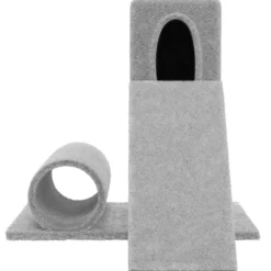 Rascador Para Gatos Con Postes De Sisal Gris Claro 59 Cm