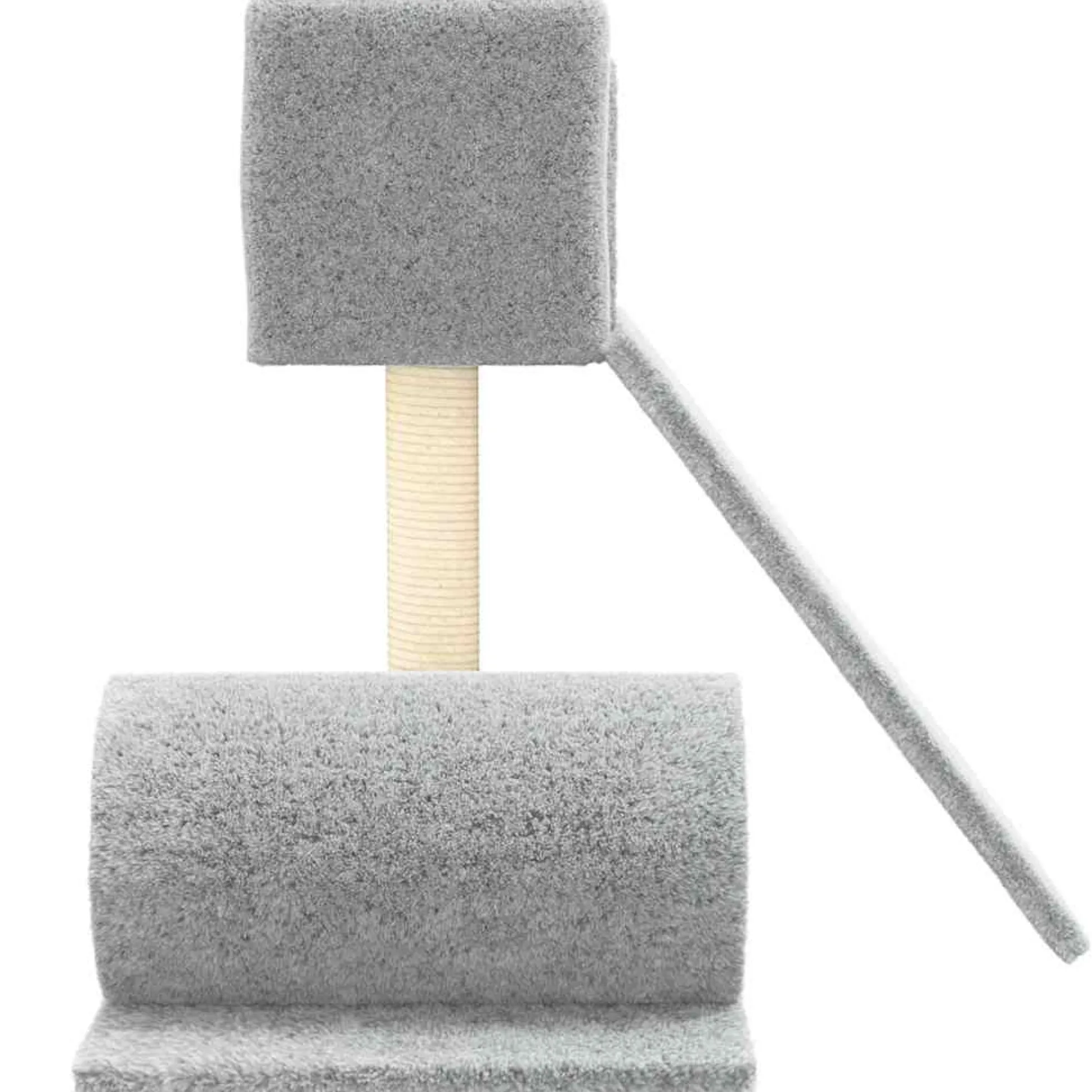 Rascador Para Gatos Con Postes De Sisal Gris Claro 59 Cm