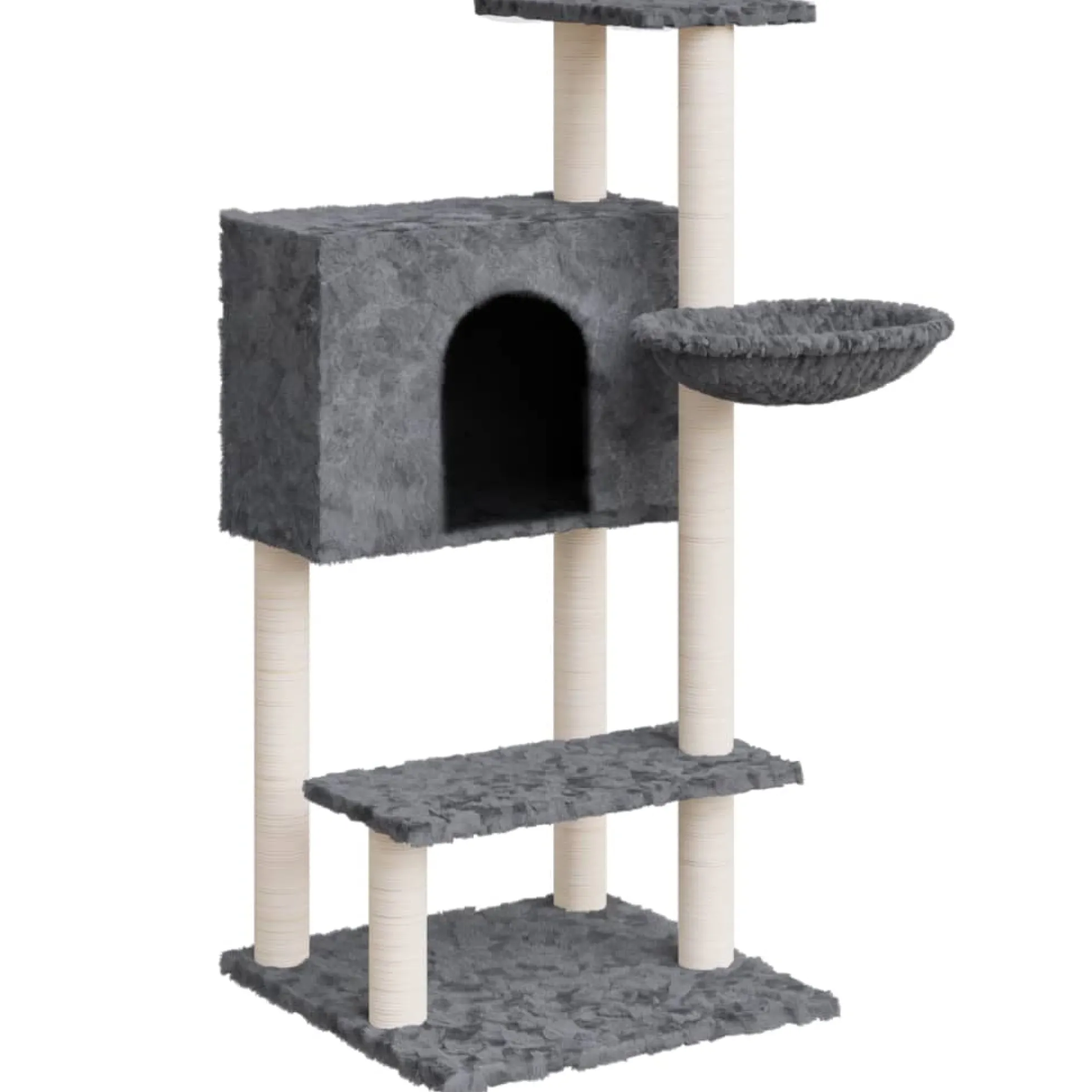 Rascador Para Gatos Con Postes De Sisal Gris Oscuro 108,5 Cm