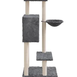 Rascador Para Gatos Con Postes De Sisal Gris Oscuro 108,5 Cm