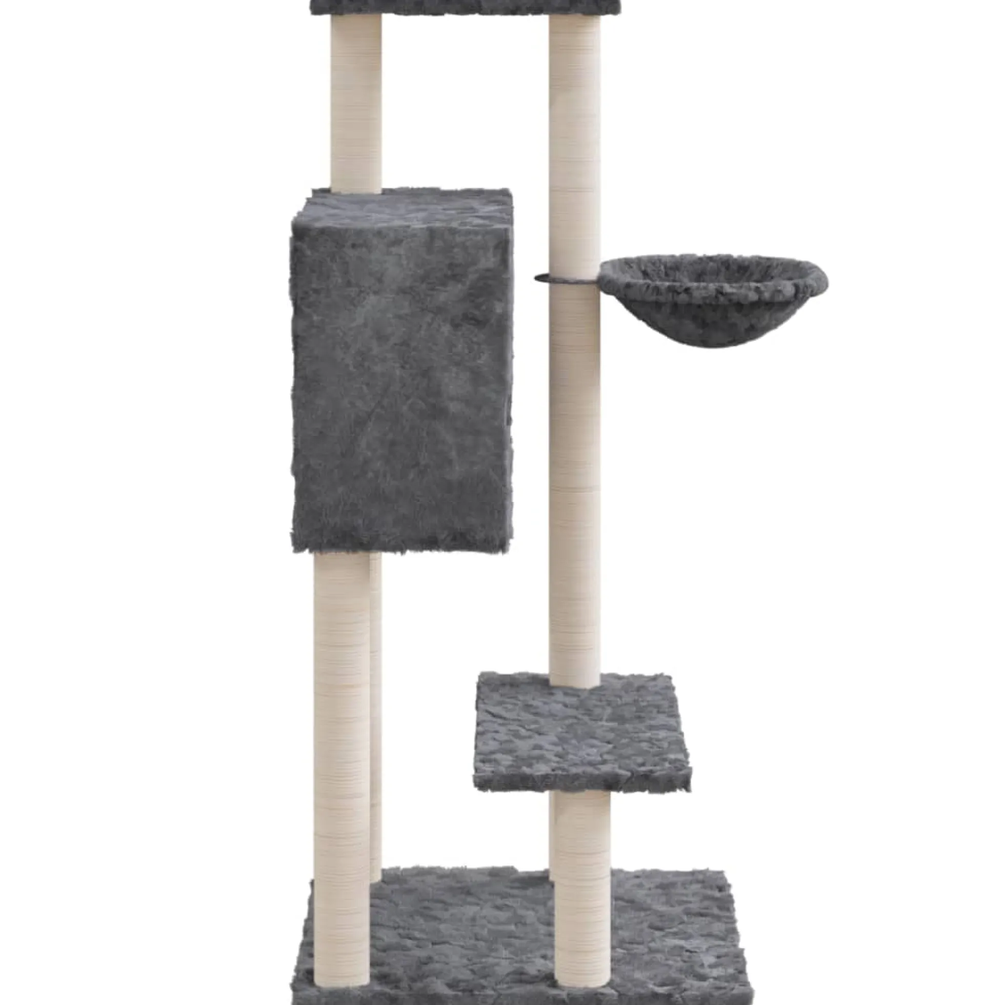 Rascador Para Gatos Con Postes De Sisal Gris Oscuro 108,5 Cm