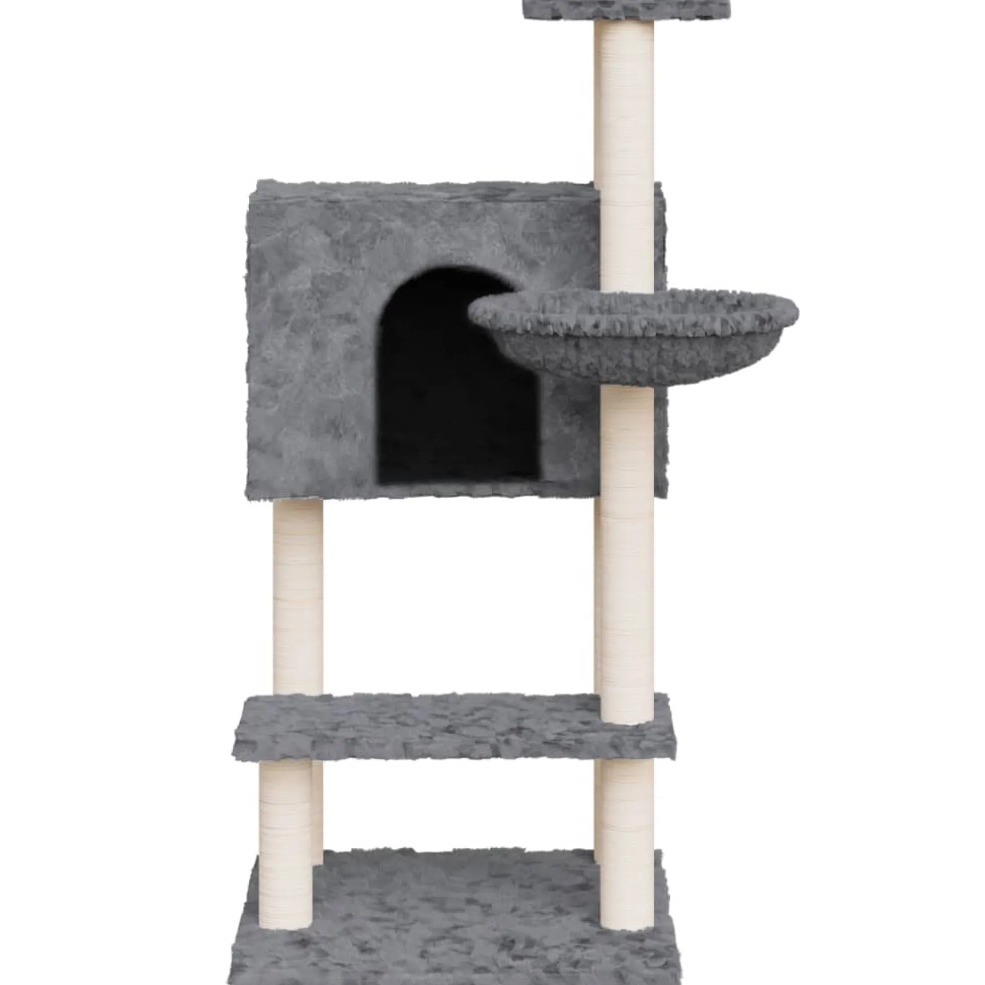 Rascador Para Gatos Con Postes De Sisal Gris Oscuro 108,5 Cm
