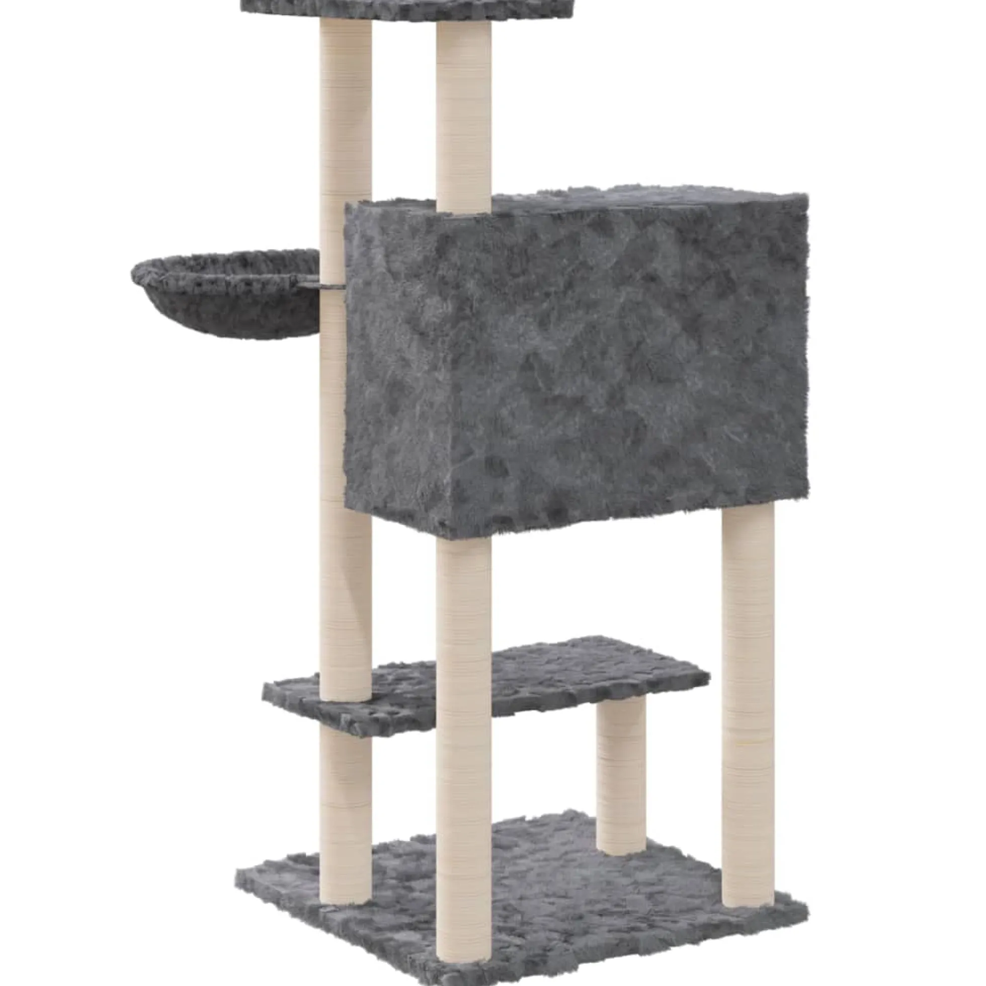 Rascador Para Gatos Con Postes De Sisal Gris Oscuro 108,5 Cm