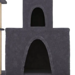 Rascador Para Gatos Con Postes De Sisal Gris Oscuro 83 Cm