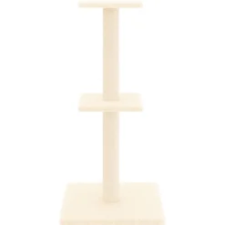 Rascador Para Gatos Con Postes De Sisal Color Crema 73 Cm