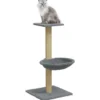 Rascador Para Gatos Con Poste De Sisal Gris Claro 74 Cm