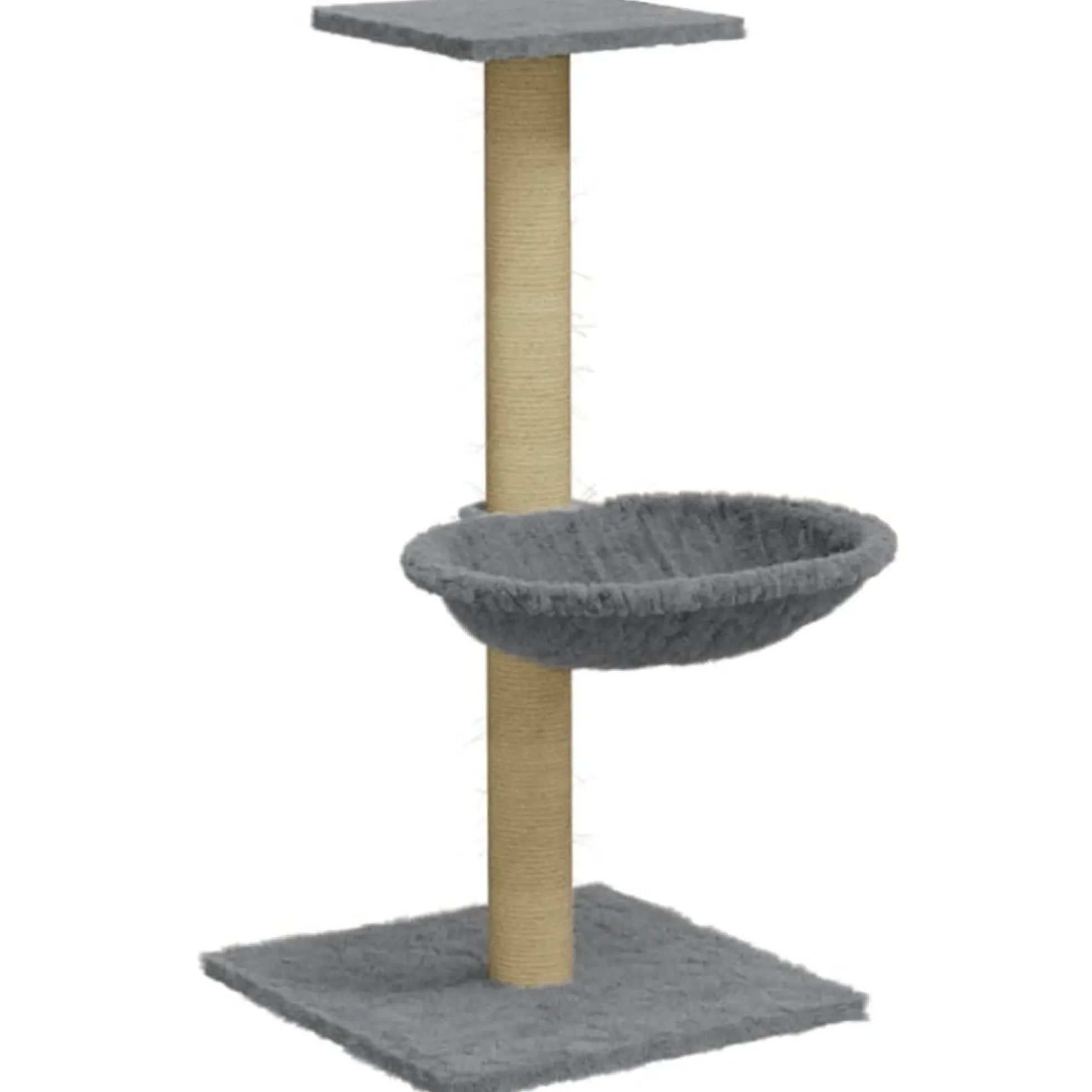 Rascador Para Gatos Con Poste De Sisal Gris Claro 74 Cm