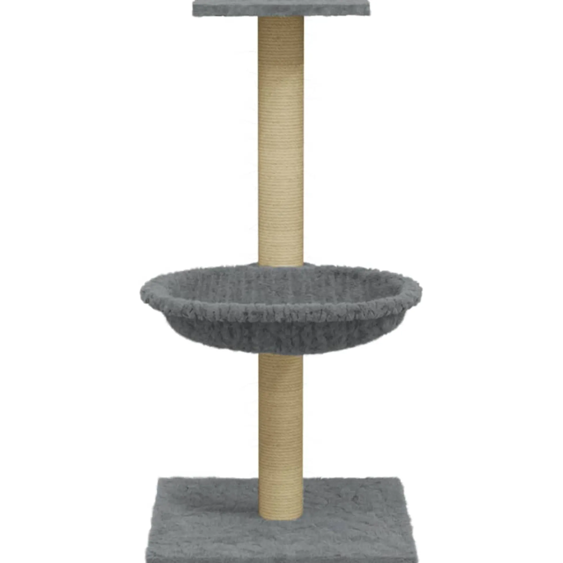 Rascador Para Gatos Con Poste De Sisal Gris Claro 74 Cm