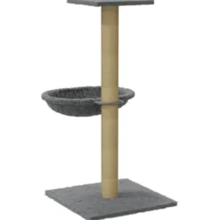 Rascador Para Gatos Con Poste De Sisal Gris Claro 74 Cm
