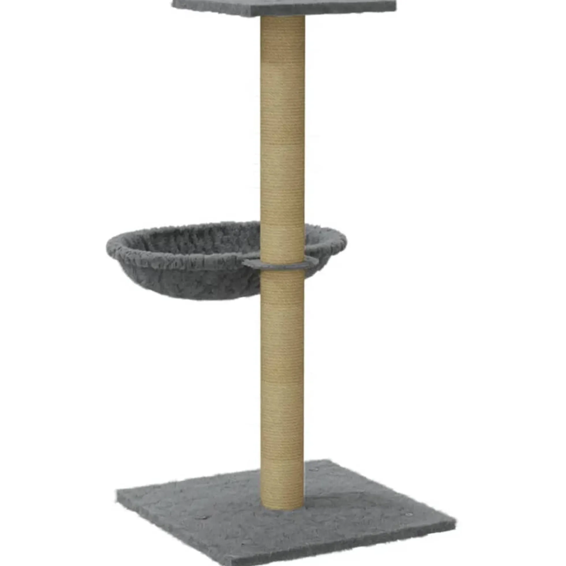 Rascador Para Gatos Con Poste De Sisal Gris Claro 74 Cm