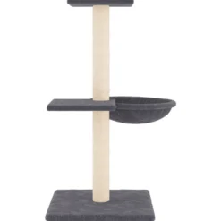 Rascador Para Gatos Con Postes De Sisal Gris Oscuro 72 Cm