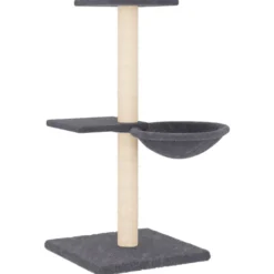 Rascador Para Gatos Con Postes De Sisal Gris Oscuro 72 Cm