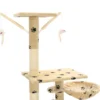 Rascador Para Gatos Con Poste De Sisal 230-250 Cm Huellas Beige