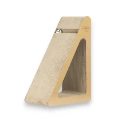 Rascador Para Gatos Rompeolas Triangular Vertical Con 6 Superficies De Rascado Althea Living 62x43x26.5cm