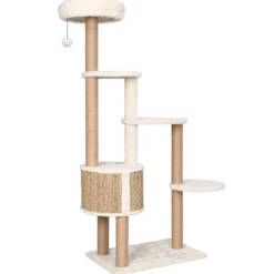 Árbol Para Gatos Cojín Lujo Poste Rascador Hierba Marina 148 Cm
