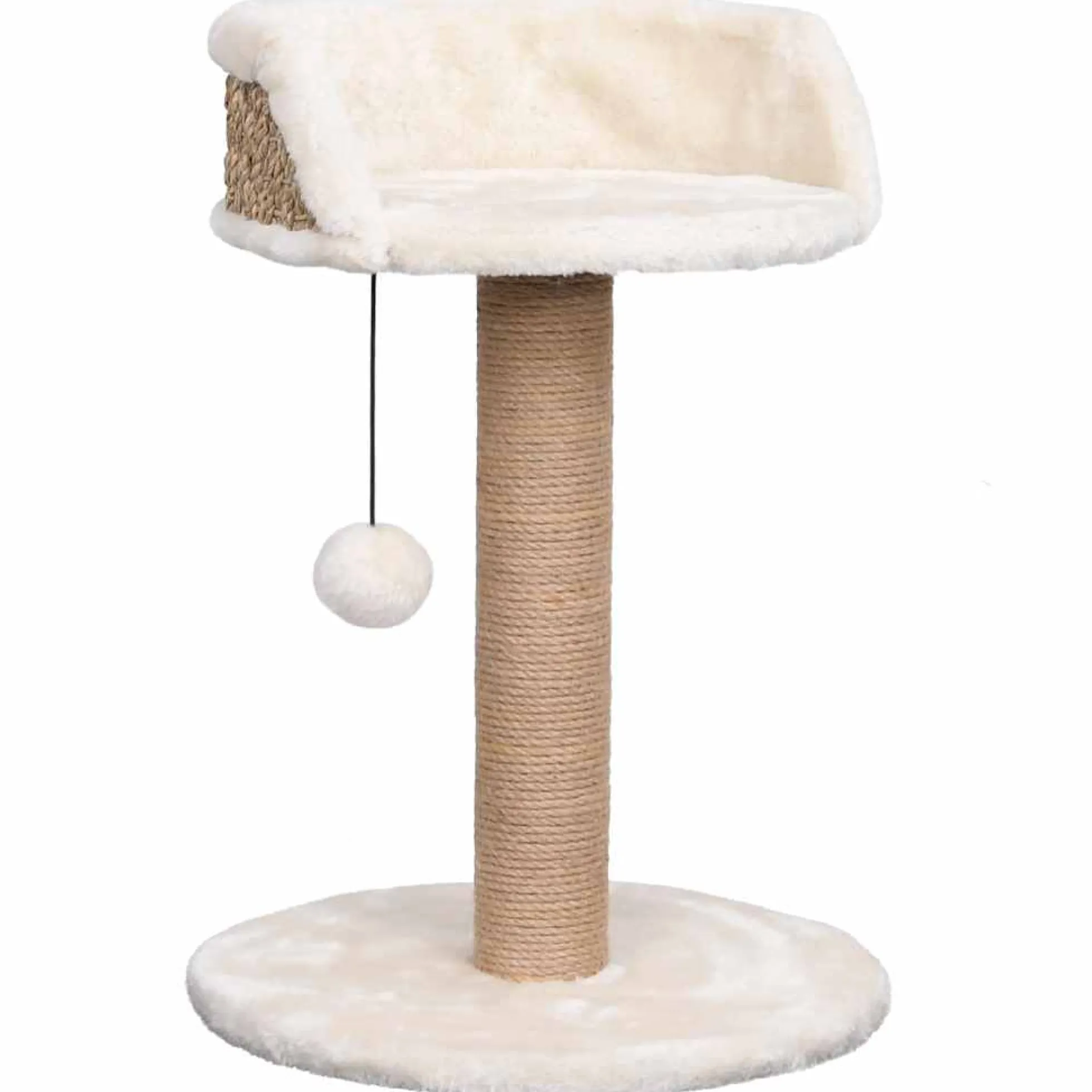 Árbol Para Gatos Con Poste Rascador Hierba Marina 49 Cm