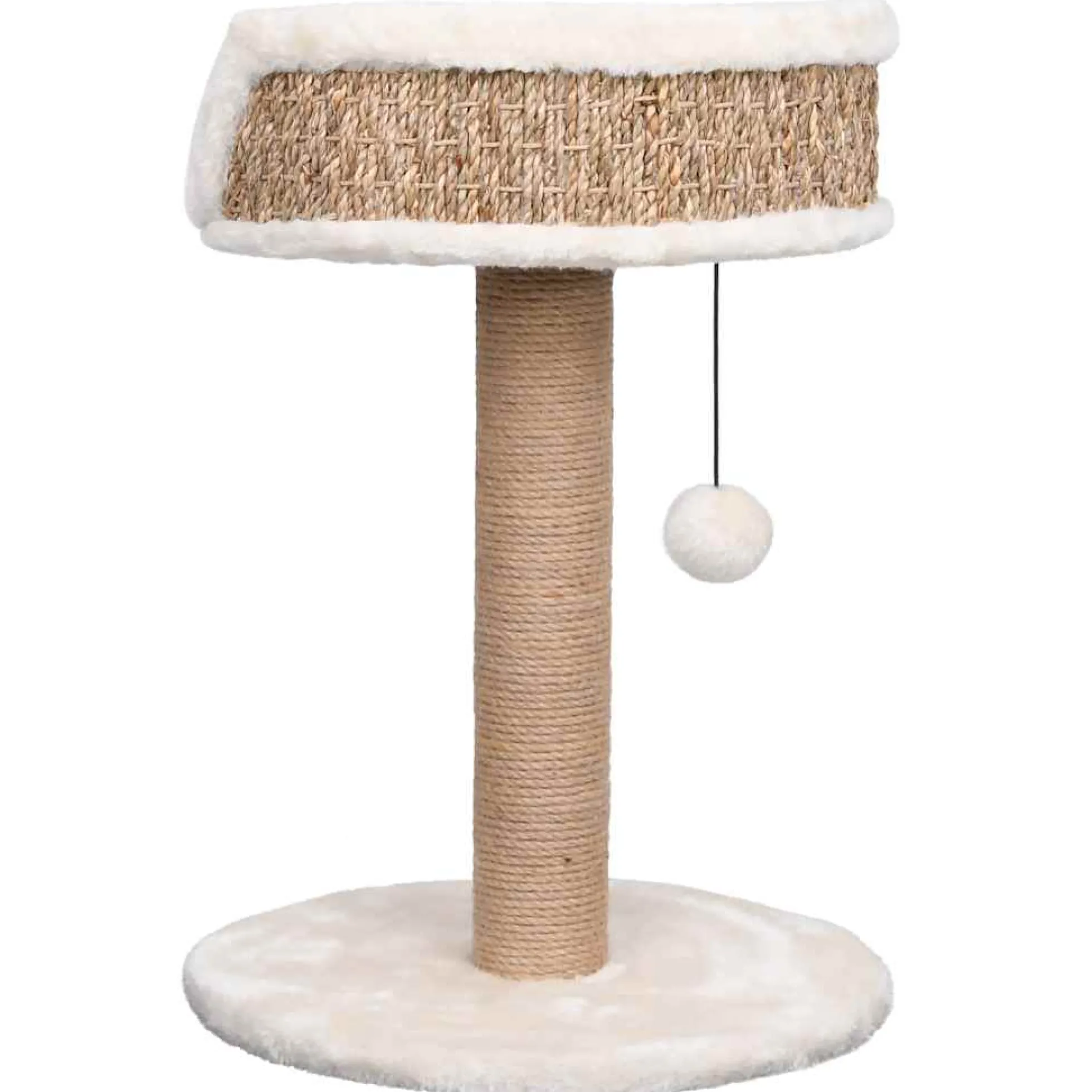 Árbol Para Gatos Con Poste Rascador Hierba Marina 49 Cm