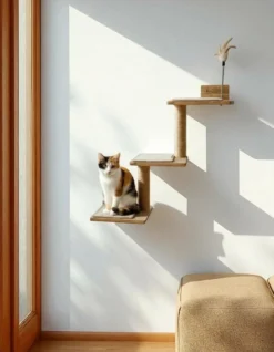 Árbol Para Gatos Duna, 3 En 1 Con Rascadores, Escalera Y Juguete Althea Living 40x40x66cm