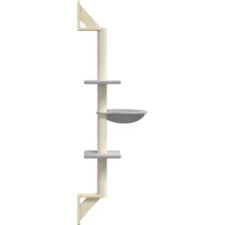 Árbol Rascador Para Gatos De Pared Gris Claro 142,5 Cm