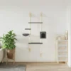 Árbol Rascador Para Gatos De Pared Gris Oscuro 180 Cm